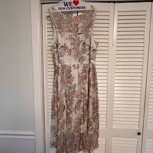 Floral Embroidered Sleeveless Dress